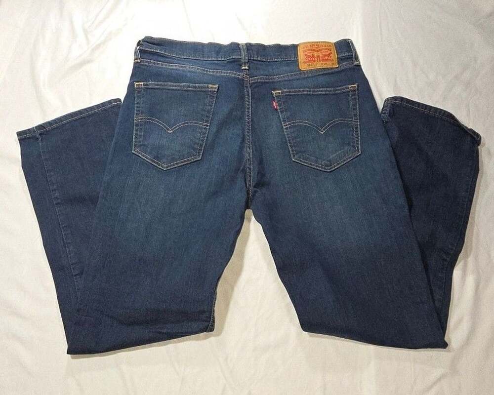 Levi's 514 Straight Jeans Size 36x34 Blue Denim